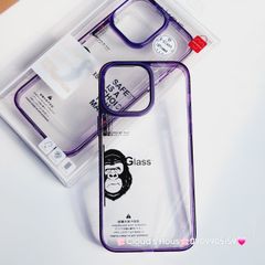 Case Ốp điện thoại iPhone Likgus Kính Trong KingKong viền màu Camera iPhone 15/16/Pro/Plus/Promax