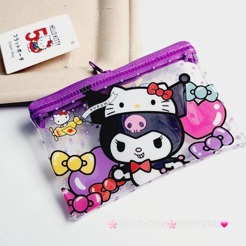 BÓP Ví Mini Trong Suốt In Hình Kute Sanrio Chính Hãng