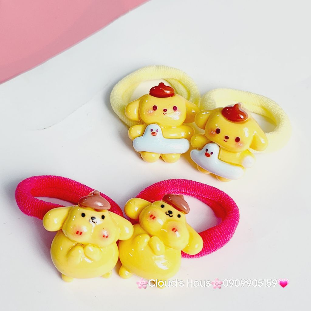 Cột tóc Charm to Kuromi Cinnamoroll Melody Flan (cặp)