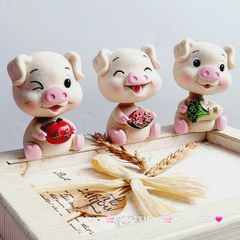 Bộ tượng 3 chú heo ăn trái cây (100k/1 bộ)