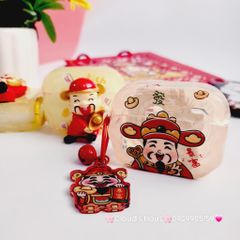 Cover Case Vỏ bảo vệ Airpod Ông Thần Tài Charm Thần Tài Có Chuông Airpod 1/2/3/Pro/Pro2 - TẾT