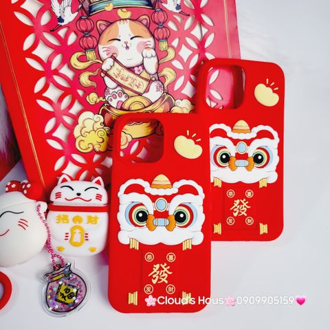 Case Ốp điện thoại iPhone Su dẻo Lân Đỏ TẾT Lì Xì iPhone 11/12/13/14/15/Pro/Promax