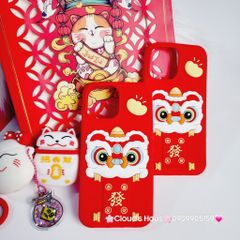 Case Ốp điện thoại iPhone Su dẻo Lân Đỏ TẾT Lì Xì iPhone 11/12/13/14/15/Pro/Promax