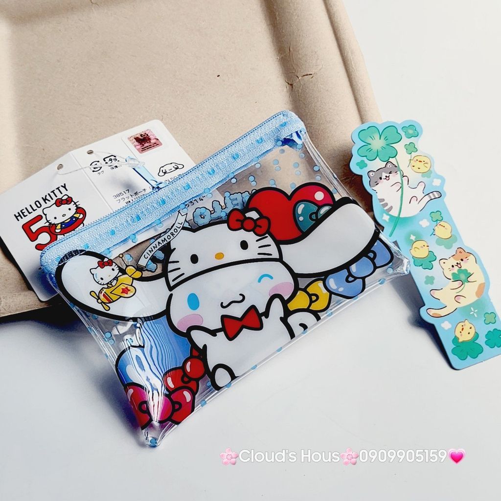BÓP Ví Mini Trong Suốt In Hình Kute Sanrio Chính Hãng
