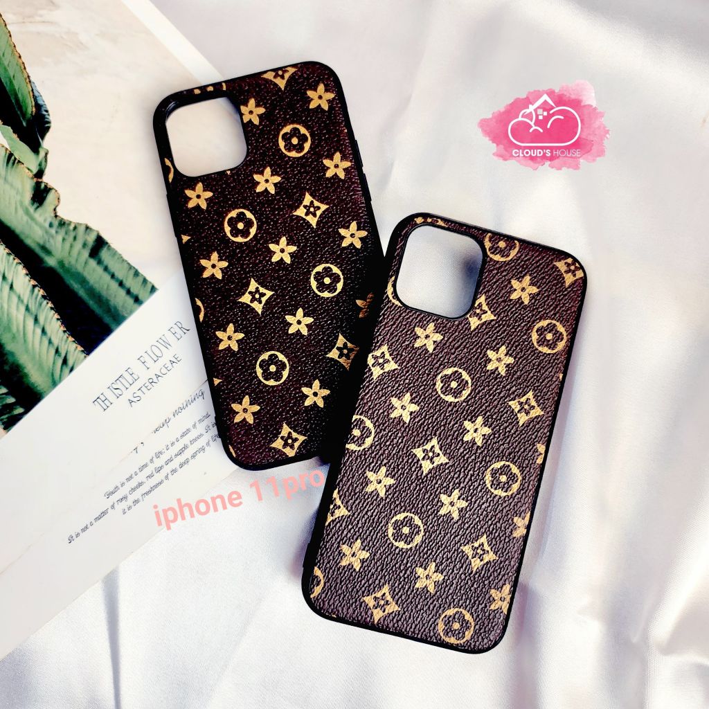 Case Ốp điện thoại Nhám da LV Iphone 11pro