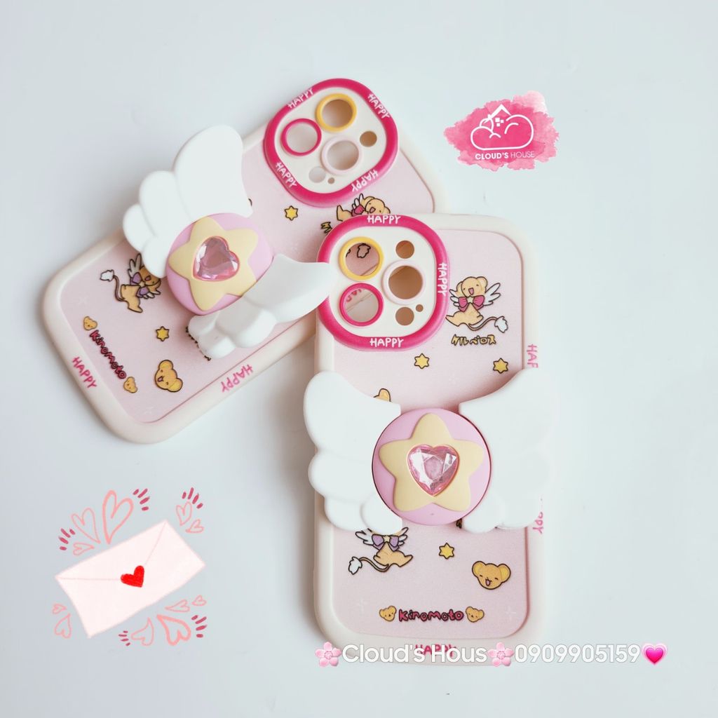 Case Ốp điện thoại iPhone Sakura Thủ Lĩnh Thẻ Bài Kero Kèm Popsocket iPhone 7Plus/8Plus/X/Xs/XSMax/11/12/13/14/15/Pro/Promax