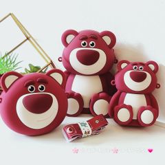 TÚI ĐEO CHÉO SILICONE GẤU DÂU LOTSO Màu đậm Chính Hãng Disney