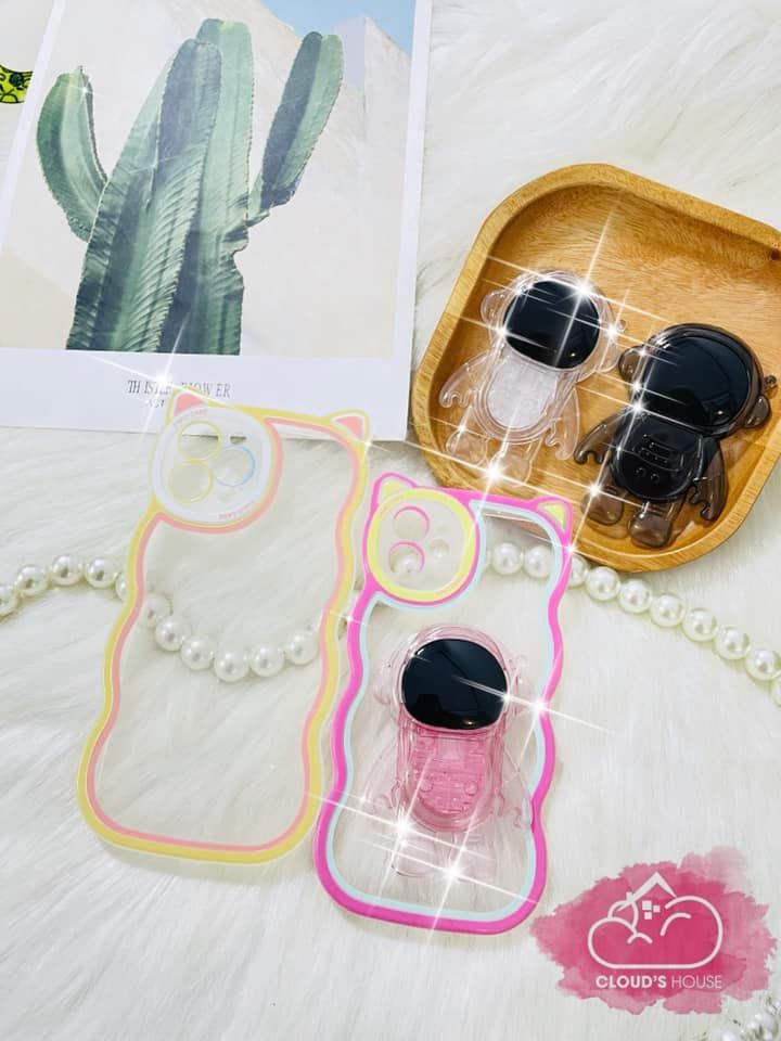 Case Ốp điện thoại iPhone Tai mèo gợn sóng viền nhiều màu iPhone 7+/X/XSm/11/11Promax/12/12Pro/12Promax/13/13Pro/13Promax