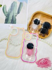 Case Ốp điện thoại iPhone Tai mèo gợn sóng viền nhiều màu iPhone 7+/X/XSm/11/11Promax/12/12Pro/12Promax/13/13Pro/13Promax