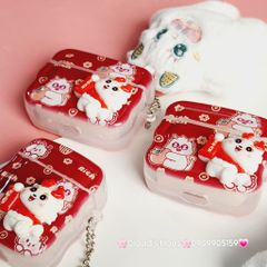 Cover Case Vỏ bảo vệ Airpod Lân Đỏ TẾT Airpod 1/2/3/Pro/Pro2