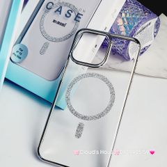 Case Ốp điện thoại iPhone Trong Magsafe Kim tuyến Bling Bling Memumi iPhone 15/16/Promax