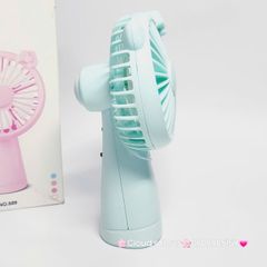 Mini Fan - Quạt Cầm Tay - Để Bàn Tai Mèo Màu Trơn Nhiều Màu