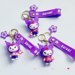 Móc Khóa Kuromi Đen & Tím