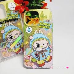 Case Ốp điện thoại iPhone Likgus Labubu Xanh lá Bling Hologram iPhone 12/13/14/15/Pro/Promax