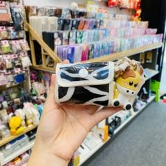 Cover Case Vỏ bảo vệ Airpod Túi bấm trắng đen có móc khóa Bò sữa Airpod 1/2/3/Pro/Pro2