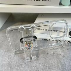 Case Ốp điện thoại iPhone Bearbrick Trong Chống dựng Nút nổi IPhone 11/12/13/14/Plus/Pro/Promax