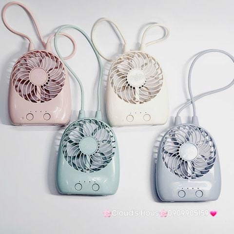 Mini Fan - Quạt Cầm Tay - Để Bàn Có Dây Xách Du Lịch