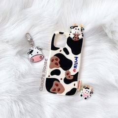 Case Ốp điện thoại iPhone BÒ SỮA SU DẺO nổi iPhone 7/8/Plus/X/Xs/XsMax/11/12/Pro/Promax