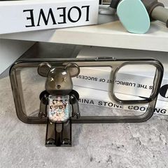 Case Ốp điện thoại iPhone Bearbrick Trong Chống dựng Nút nổi IPhone 11/12/13/14/Plus/Pro/Promax