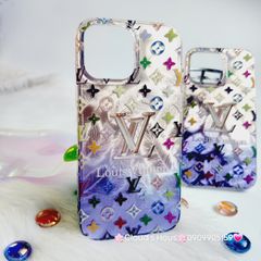 Case Ốp điện thoại iPhone LV ombre hai màu ánh xà cừ iPhone 11/12/13/14/15/Pro/Promax
