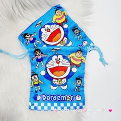 Túi Vải Dây Rút mini Hello Kitty & Doraemon