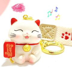 Móc khoá Mèo May Mắn Mập Ú Meow - Dây vải - TẾT
