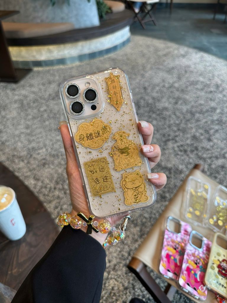 Case Ốp điện thoại iPhone 6 miếng vàng trong dẻo iPhone 11/12/13/14/15/16/Pro/Promax TẾT