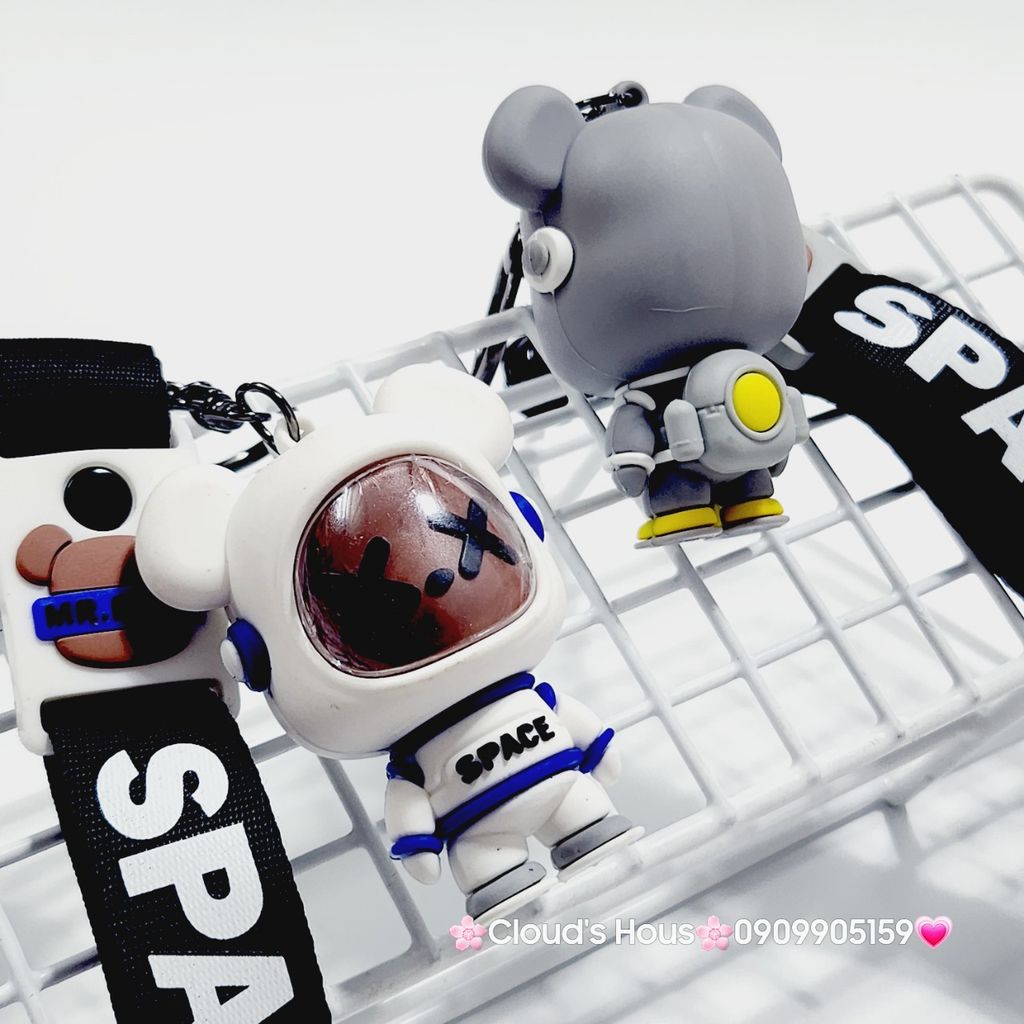 Móc Khóa Gấu BearBrick Đội Mũ Phi Hành Gia Space
