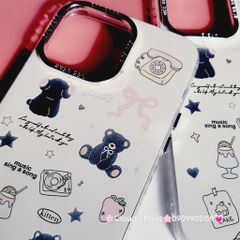 Case Ốp điện thoại iPhone Gấu Mèo Chó Nền Trắng Hologram Music sing a Song iPhone 11/12/13/14/15/Pro/Promax