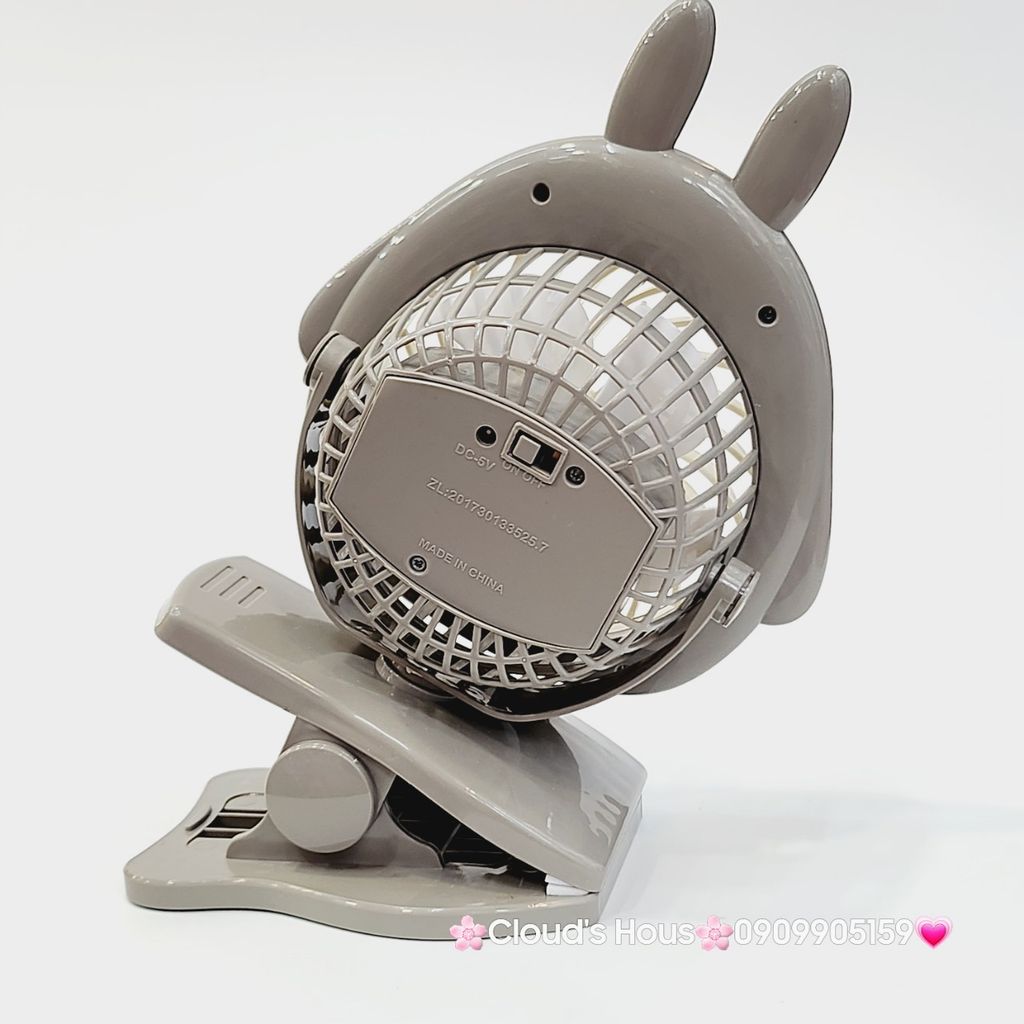 Mini Fan - Quạt kẹp Hình Động vật (Quạt sạc) Sz lớn
