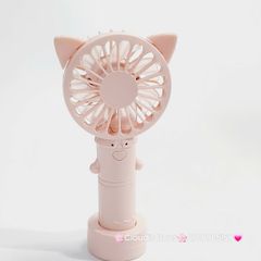 Mini Fan - Quạt Cầm Tay - Để Bàn Có Sừng Đỏ