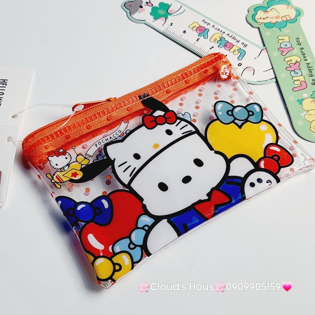 BÓP Ví Mini Trong Suốt In Hình Kute Sanrio Chính Hãng