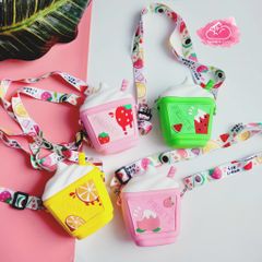 TÚI ĐEO CHÉO SILICONE LY NƯỚC TRÁI CÂY