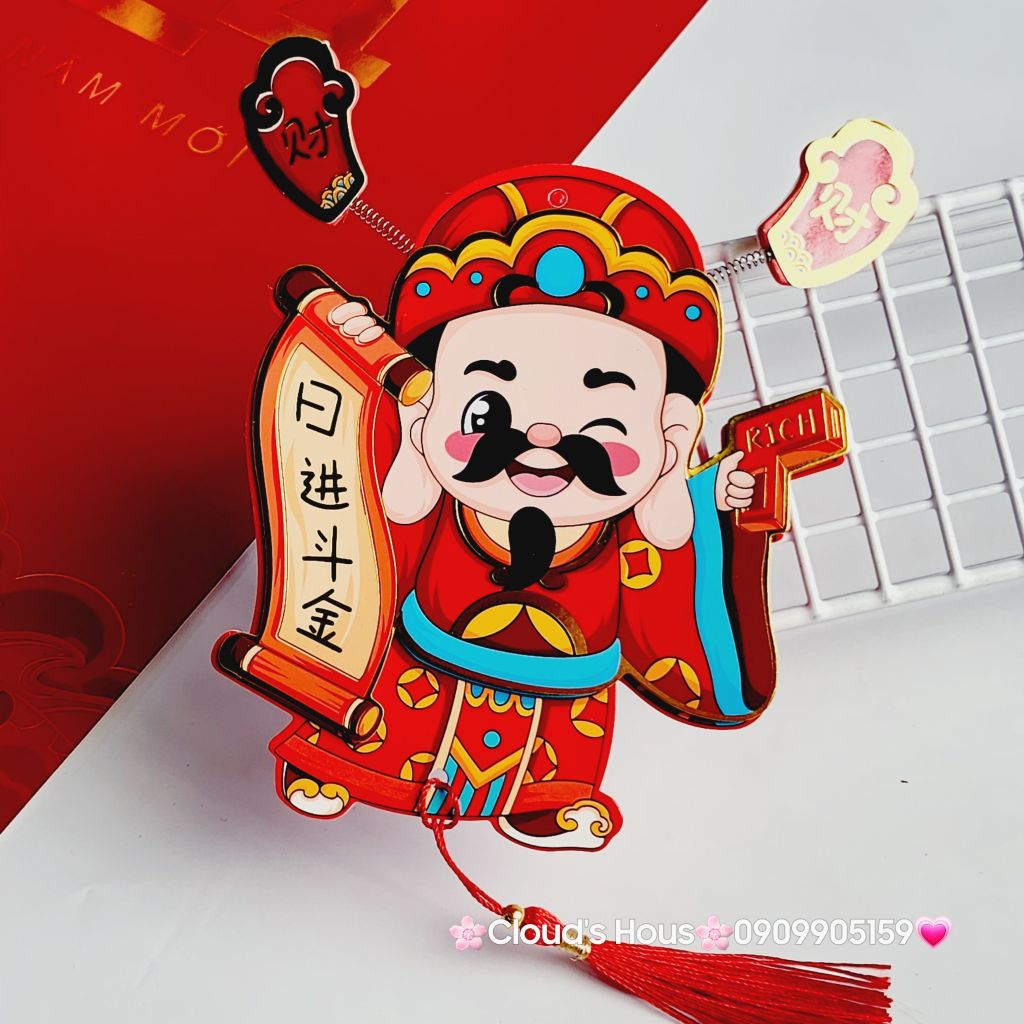 Ông Thần Tài Trang Trí Ngày TẾT (Hít tủ lạnh, treo mai, treo đào,..)