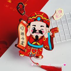 Ông Thần Tài Trang Trí Ngày TẾT (Hít tủ lạnh, treo mai, treo đào,..)