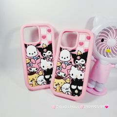 Case Ốp điện thoại iPhone SANIRO xanh Su dẻo 3D Nổi iPhone 11/12/13/14/15/Plus/Pro/Promax
