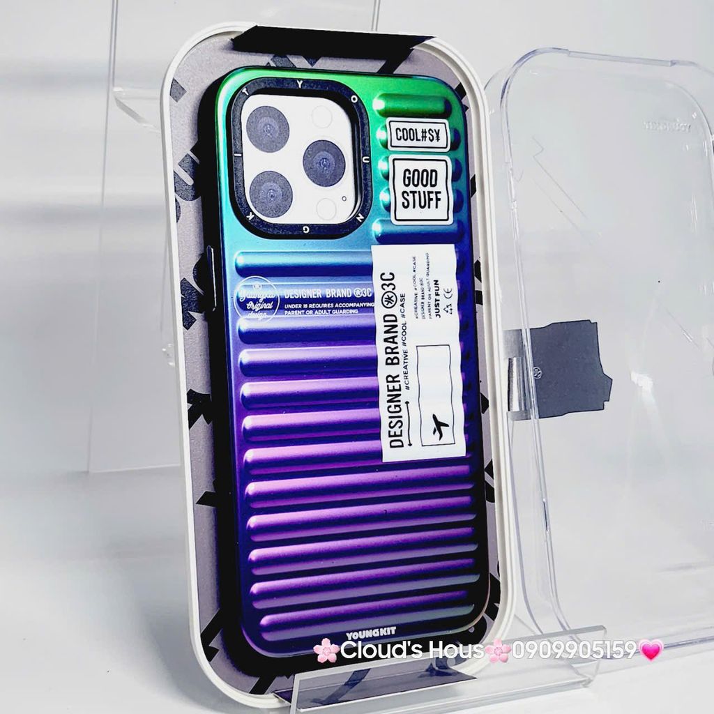 Case Ốp điện thoại iPhone Nhám Sọc ngang Hologram Youngkit chính hãng  iPhone 14/15/Pro/Promax