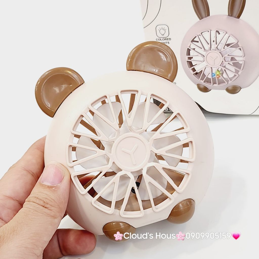 Mini Fan - Quạt Tai Thỏ và Gấu để bàn siêu mini