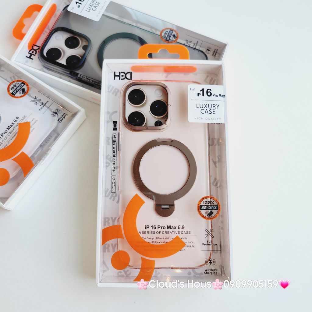 Case Ốp điện thoại iPhone HD CASE CHỐNG DỰNG LƯNG NHÁM CAMERA Magsafe Trong Chống Shock iPhone 16Promax(LUXURY CASE)