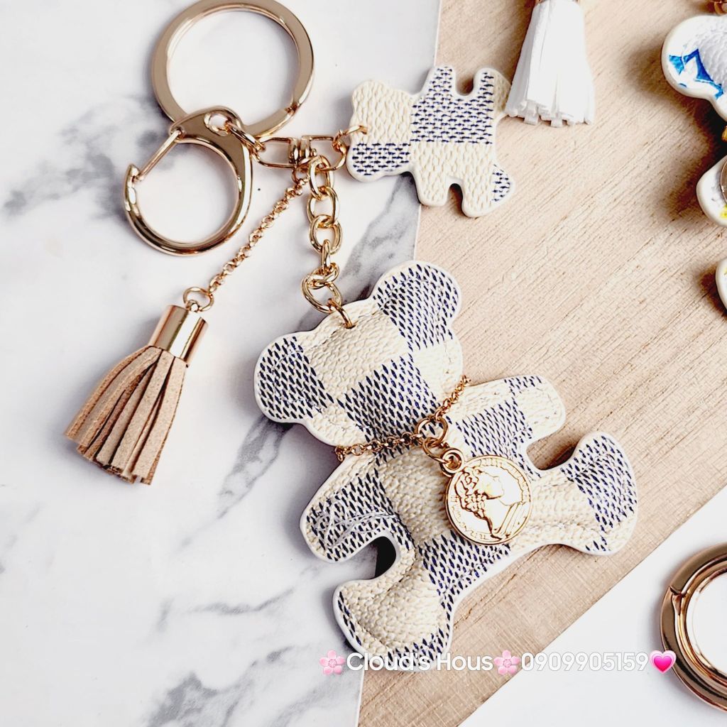 Móc Khóa Gấu Da LV Sang Chảnh