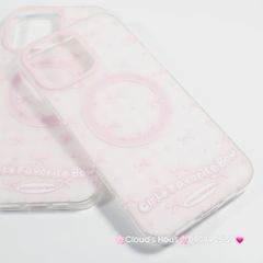 Case Ốp điện thoại iPhone Magsafe Nền Hồng Nơ Hồng Girl's Favorite Bow ZoozooCase iPhone 12/13/14/15/16/Pro/Promax