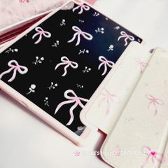 Case Ốp Bao da iPad Nơ Hồng Tiểu Thư Beautiful Lưng Gương iPad 9.7/10/10.2/10.5/10.9/11/12.9inch