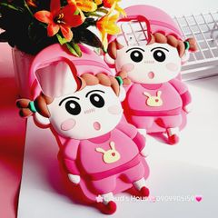 Case Ốp điện thoại iPhone Su dẻo Cô Bé Bút Chì Đồ Hồng iPhone 6P/7P/8P/X/Xs/XSMax/11/12/13/14/15/Pro/Promax