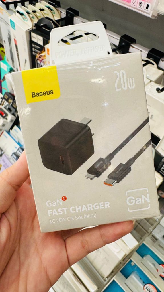 COMBO BỘ SẠC 20W BASEUS GaN 5 FAST CHARGER CHÍNH HÃNG (CN SET MINI)