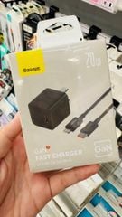 COMBO BỘ SẠC 20W BASEUS GaN 5 FAST CHARGER CHÍNH HÃNG (CN SET MINI)