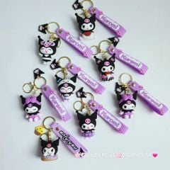 Móc Khóa Kuromi Đen & Tím
