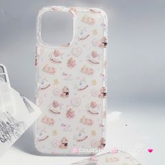 Case Ốp điện thoại iPhone Gấu Baby Bear Sticker Dễ Thương Nền Trắng iPhone 11/12/13/14/15/Pro/Promax
