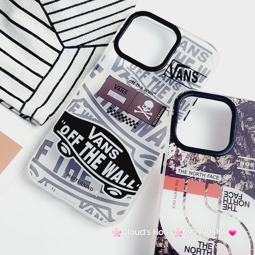 Case Ốp điện thoại iPhone Nhám Vans & The North Face iPhone X/Xs/XSM/11/12/13/14/15/Plus/Pro/Promax