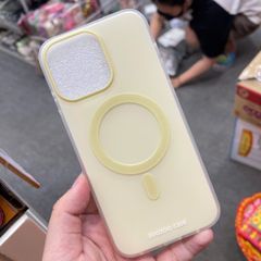 Case Ốp điện thoại iPhone Trong Nhám Magsafe Vàng Pastel Zoozoo Case iPhone 12/13/14/15/Pro/Promax