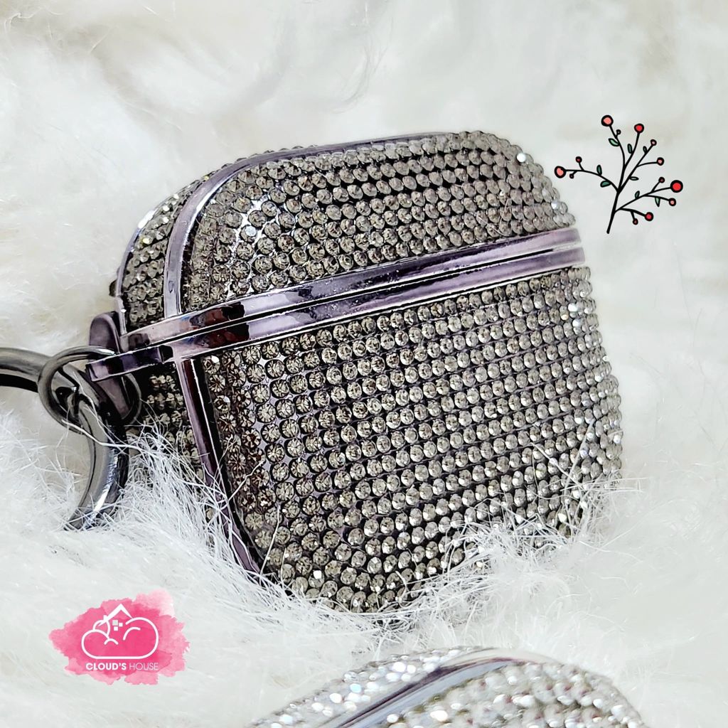 Cover Case Vỏ bảo vệ Airpod Đính đá Đen huyền bí Airpod 1/2/3/Pro/Pro2